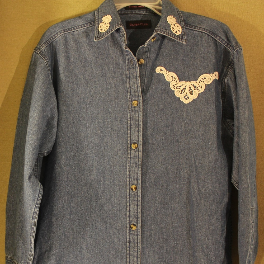 Ultra Club Cypress Denium & Lace LS Shirt